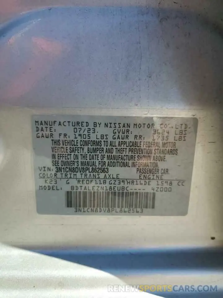 13 Photograph of a damaged car 3N1CN8DV8PL862563 NISSAN VERSA 2023
