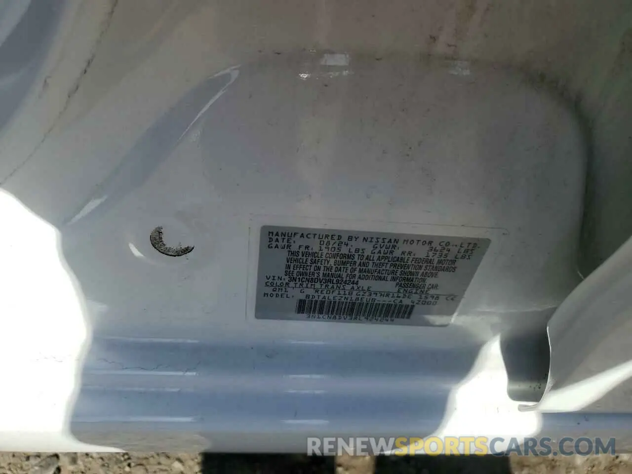 13 Photograph of a damaged car 3N1CN8DV3RL924244 NISSAN VERSA 2024