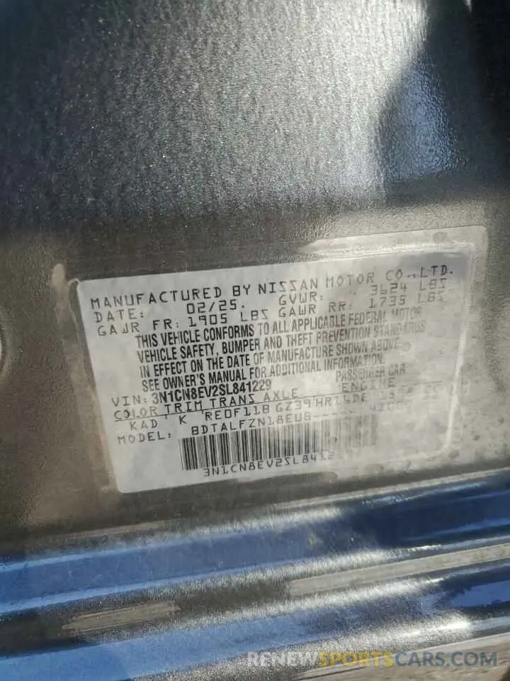 13 Photograph of a damaged car 3N1CN8EV2SL841229 NISSAN VERSA 2025