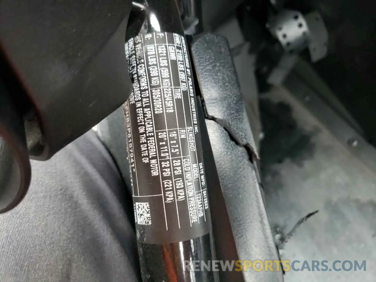 10 Photograph of a damaged car 57XAAFHB3P8157941 POLARIS SLINGSHOT 2023
