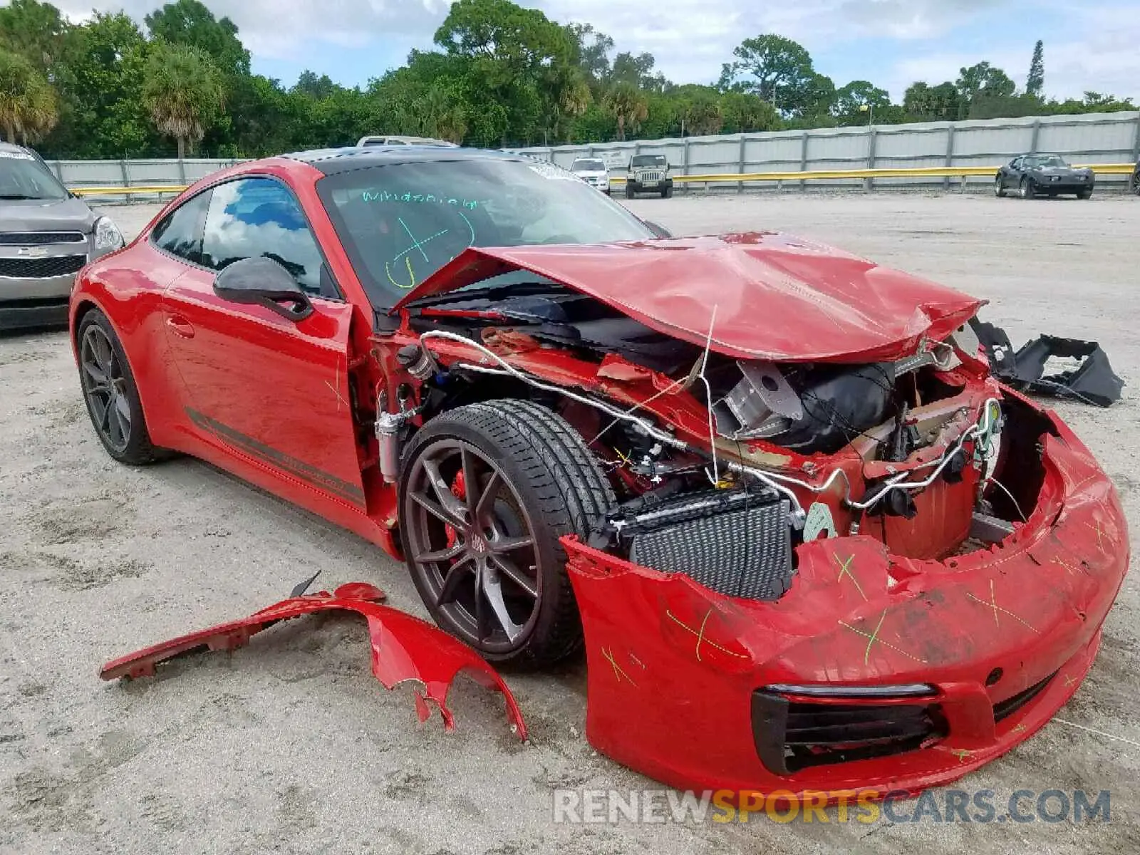 1 Photograph of a damaged car WP0AA2A97KS103952 PORSCHE 911 2019