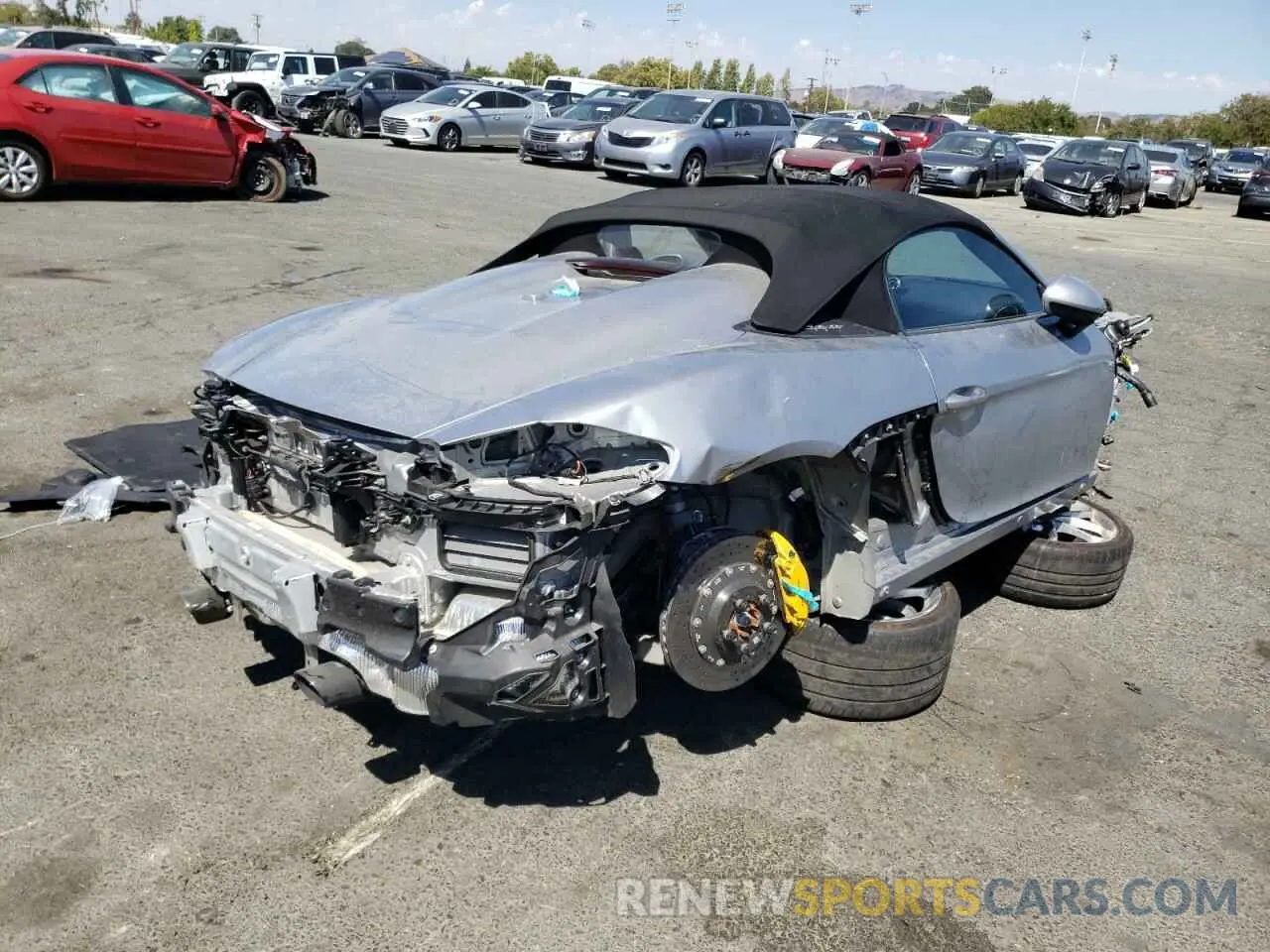 4 Фотография поврежденного автомобиля WP0CC2A83MS240237 PORSCHE BOXSTER 2021