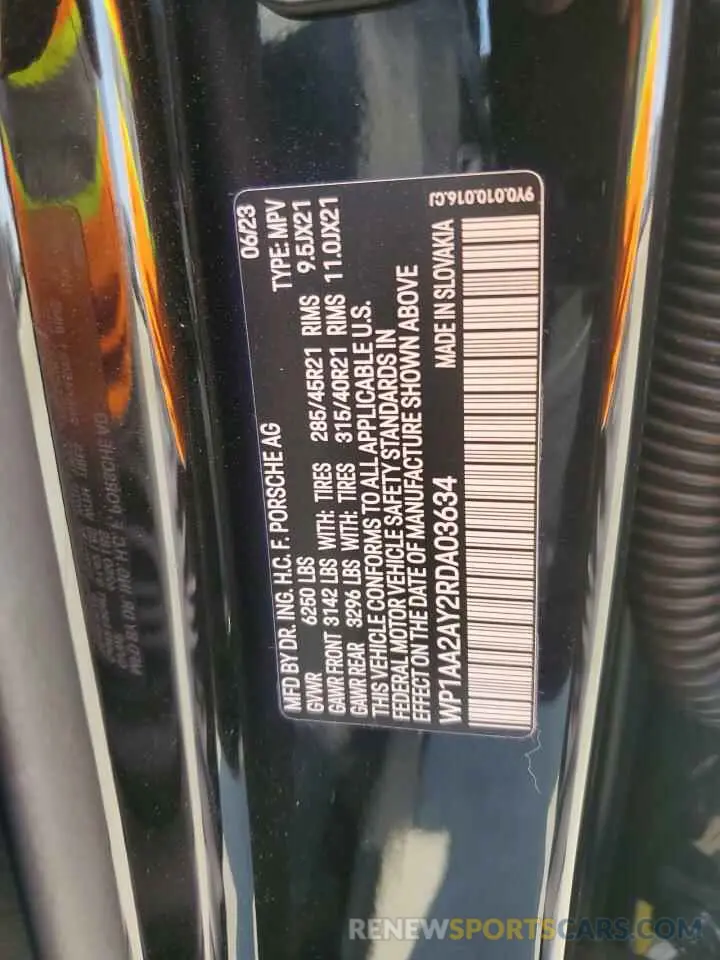 13 Фотография поврежденного автомобиля WP1AA2AY2RDA03634 PORSCHE CAYENNE 2024