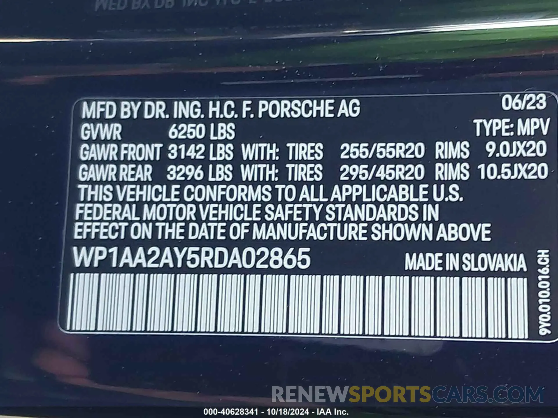 9 Фотография поврежденного автомобиля WP1AA2AY5RDA02865 PORSCHE CAYENNE 2024