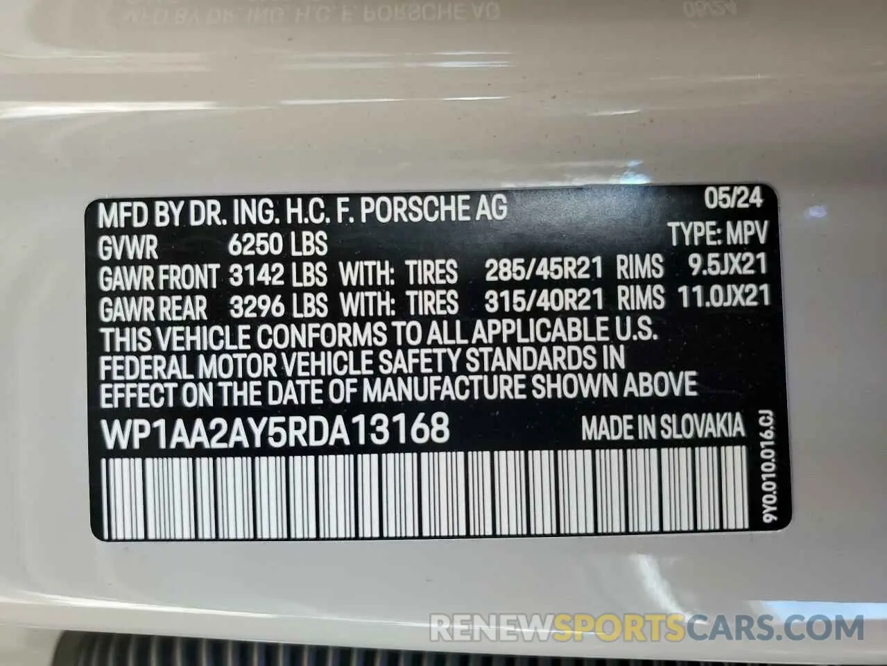 16 Фотография поврежденного автомобиля WP1AA2AY5RDA13168 PORSCHE CAYENNE 2024
