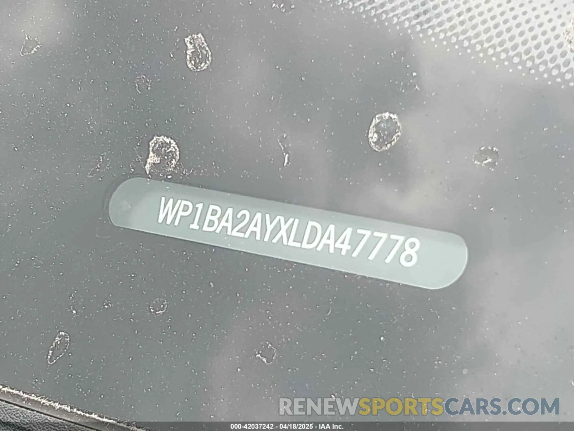 18 Photograph of a damaged car WP1BA2AYXLDA47778 PORSCHE CAYENNE COUPE 2020