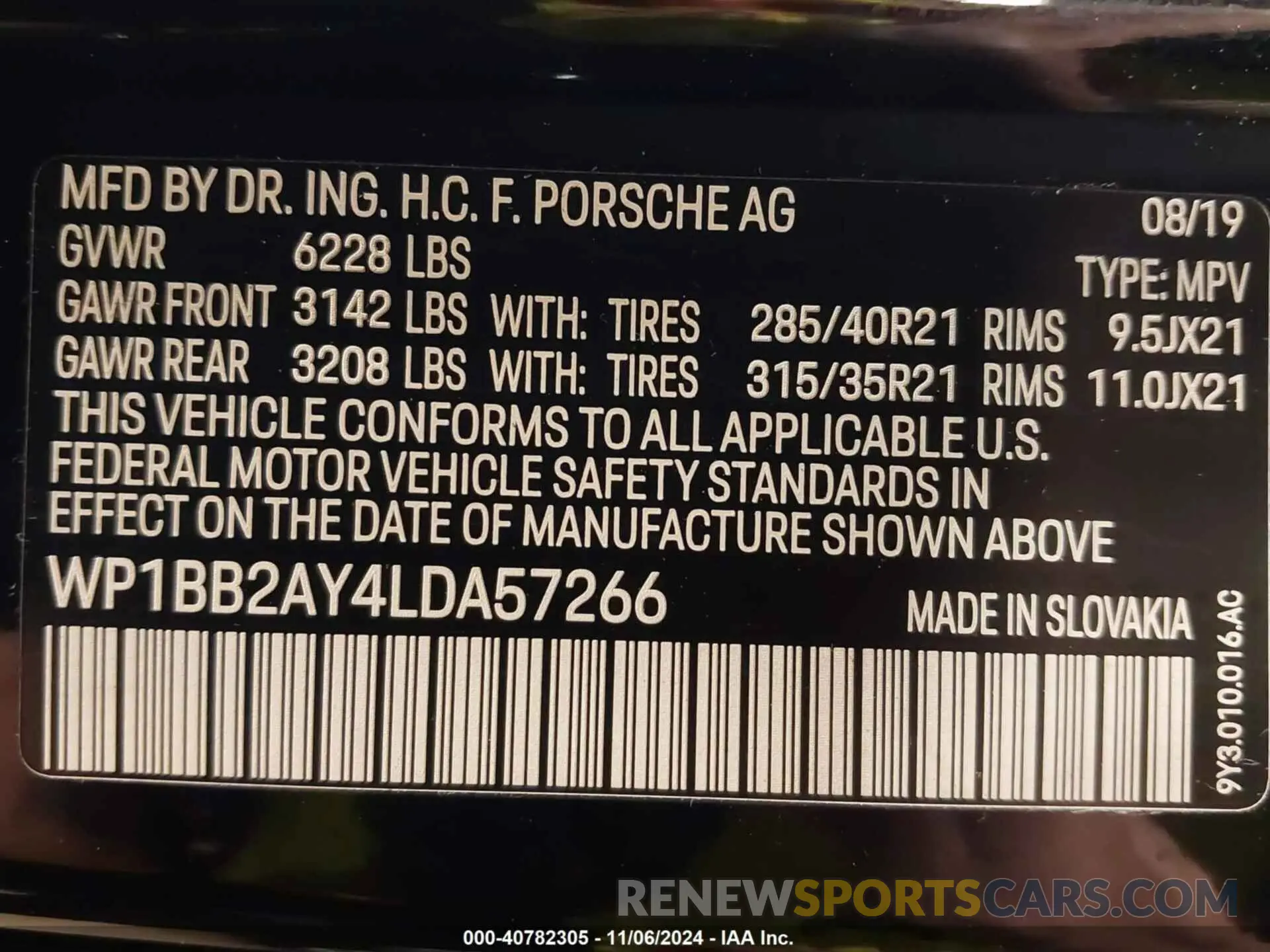 9 Photograph of a damaged car WP1BB2AY4LDA57266 PORSCHE CAYENNE COUPE 2020