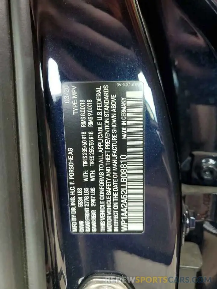 13 Фотография поврежденного автомобиля WP1AA2A52LLB08810 PORSCHE MACAN 2020