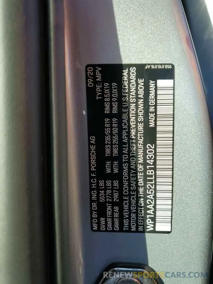13 Фотография поврежденного автомобиля WP1AA2A52LLB14302 PORSCHE MACAN 2020