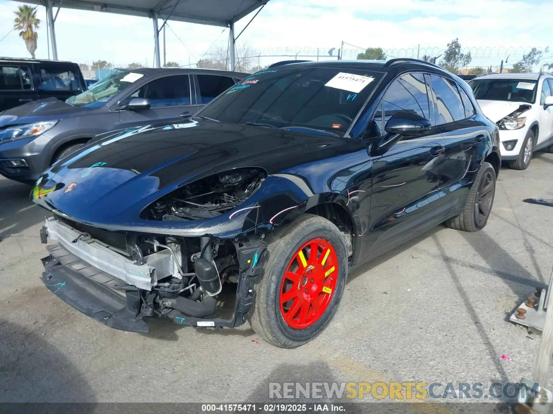 2 Фотография поврежденного автомобиля WP1AA2A56NLB01345 PORSCHE MACAN 2022