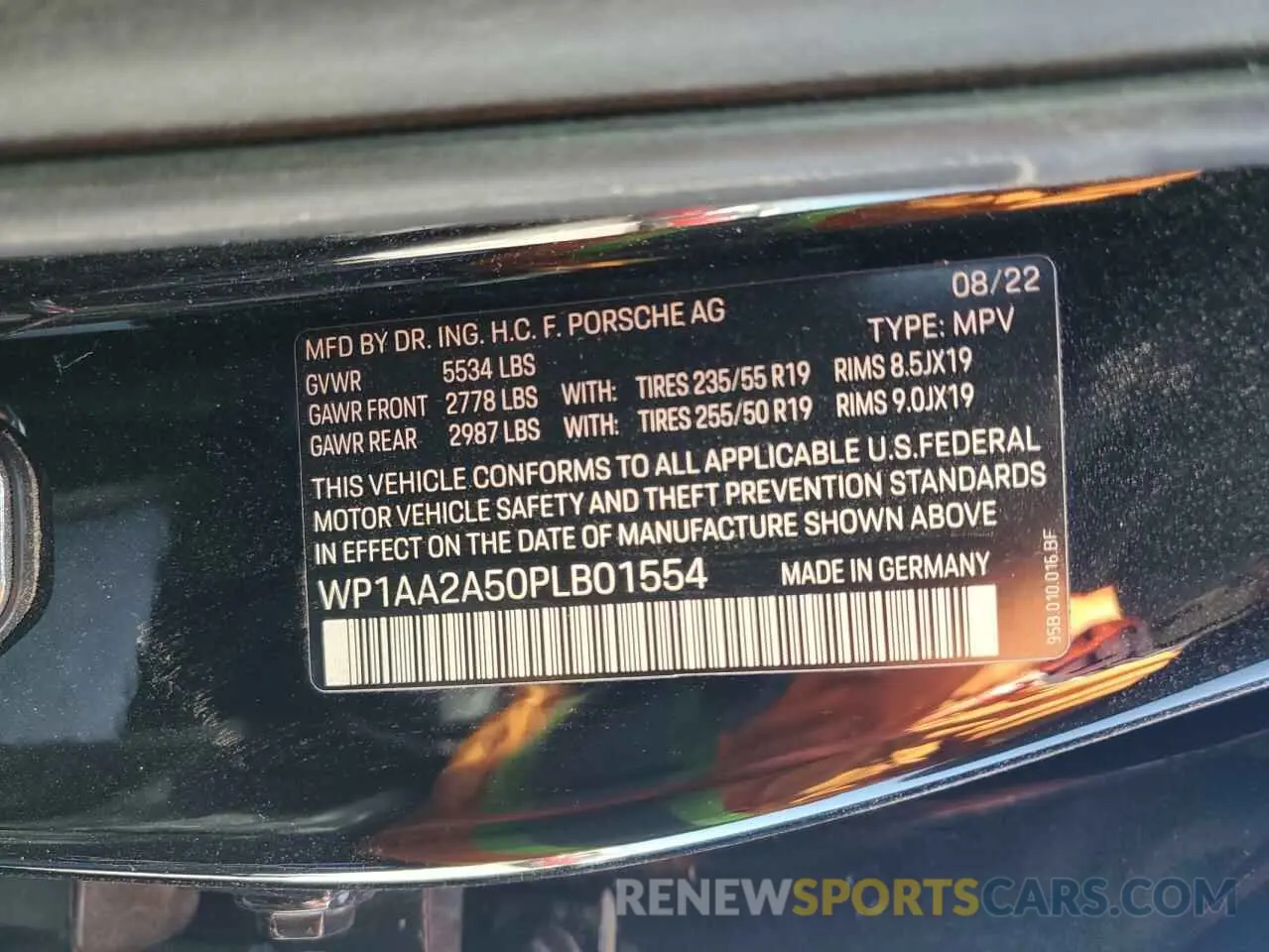 16 Photograph of a damaged car WP1AA2A50PLB01554 PORSCHE MACAN BASE 2023