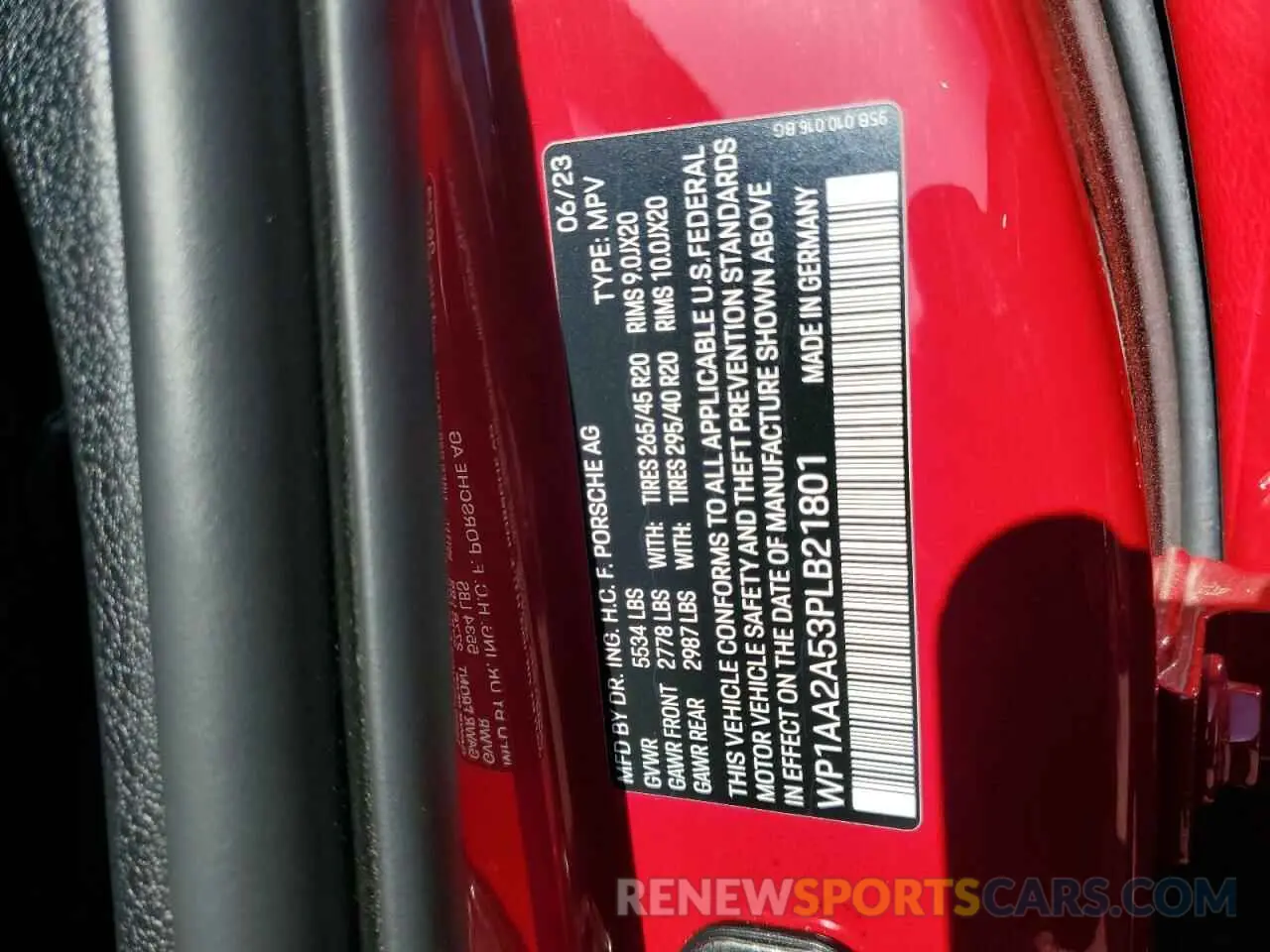 12 Photograph of a damaged car WP1AA2A53PLB21801 PORSCHE MACAN BASE 2023