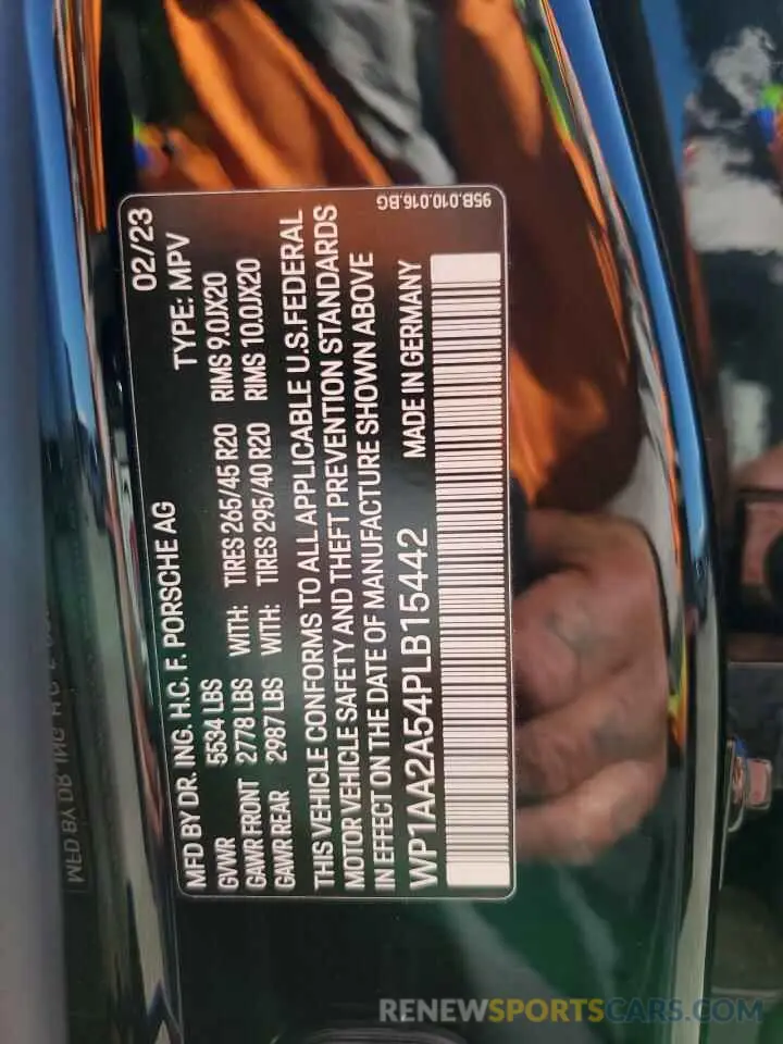 14 Фотография поврежденного автомобиля WP1AA2A54PLB15442 PORSCHE MACAN BASE 2023