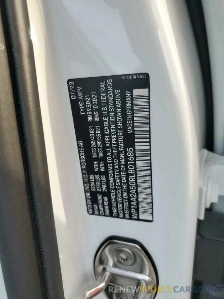 14 Фотография поврежденного автомобиля WP1AA2A50RLB01685 PORSCHE MACAN BASE 2024