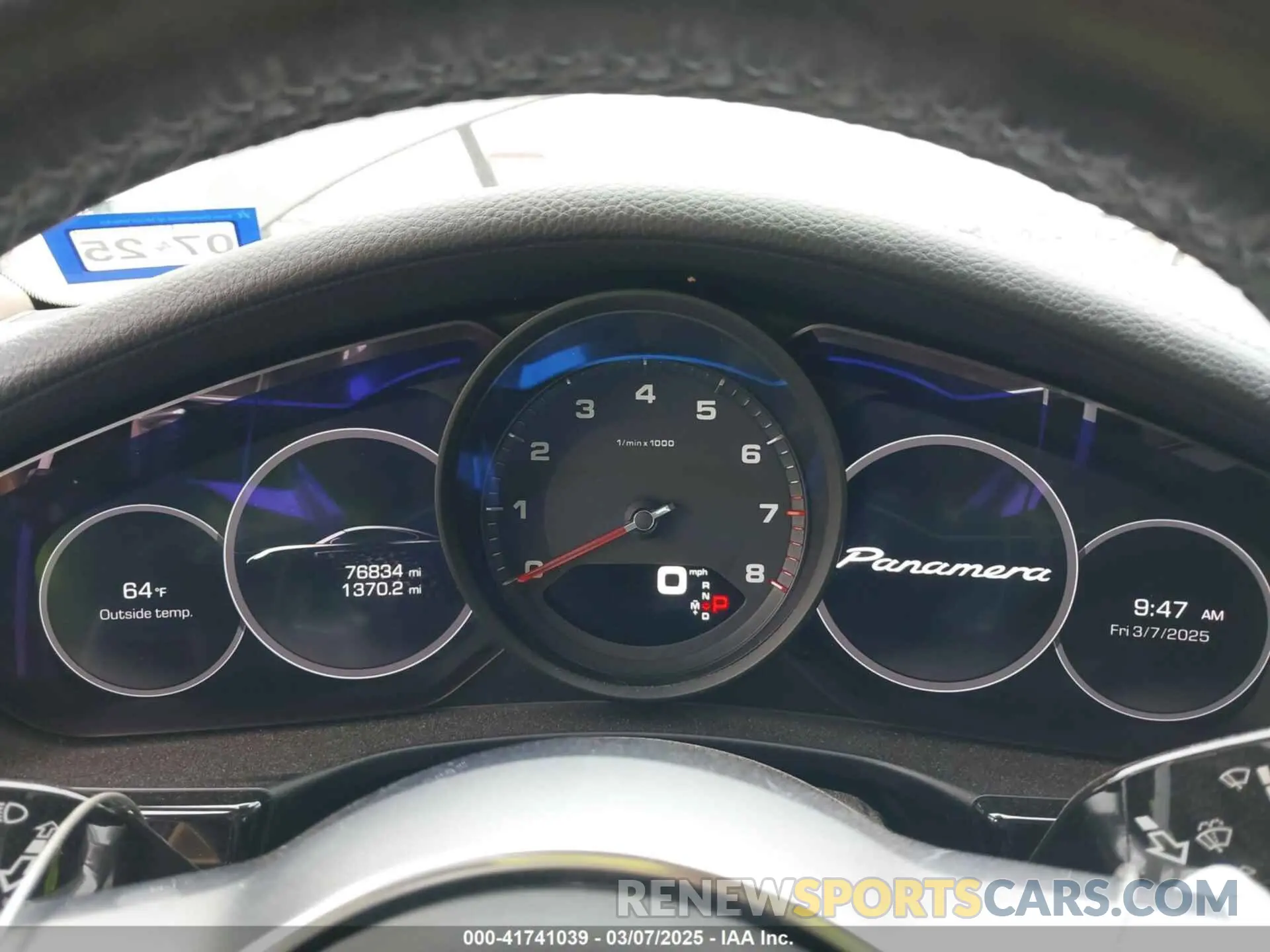 7 Photograph of a damaged car WP0AA2A76KL100288 PORSCHE PANAMERA 2019