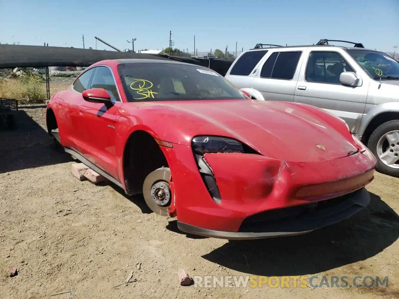 1 Photograph of a damaged car WP0AB2Y11MSA41029 PORSCHE TAYCAN 2021