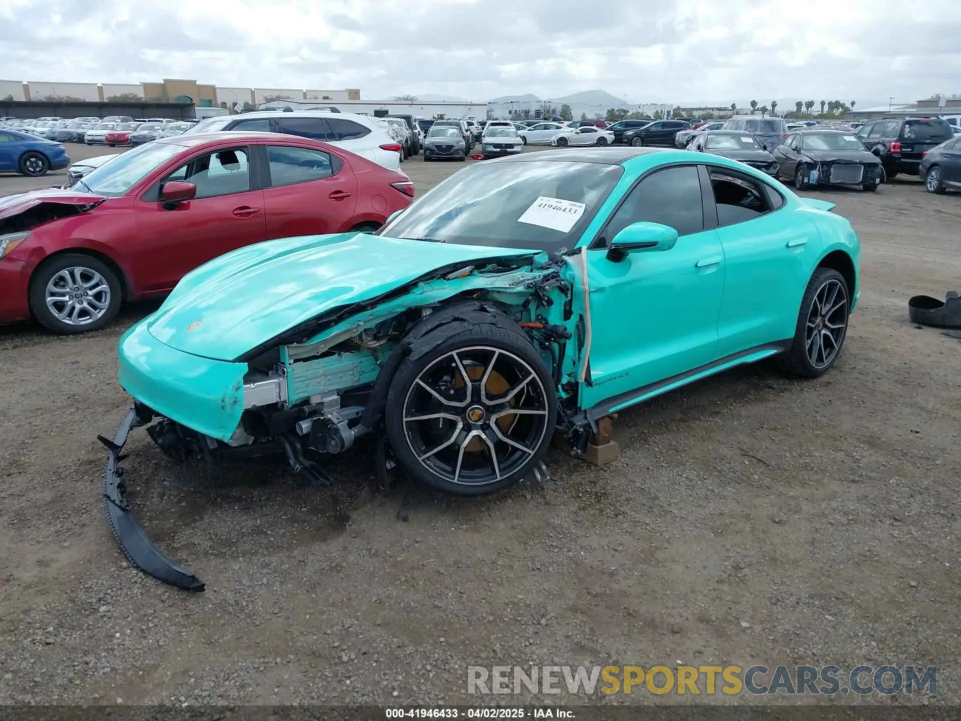 2 Photograph of a damaged car WP0AB2Y12NSA45396 PORSCHE TAYCAN 2022