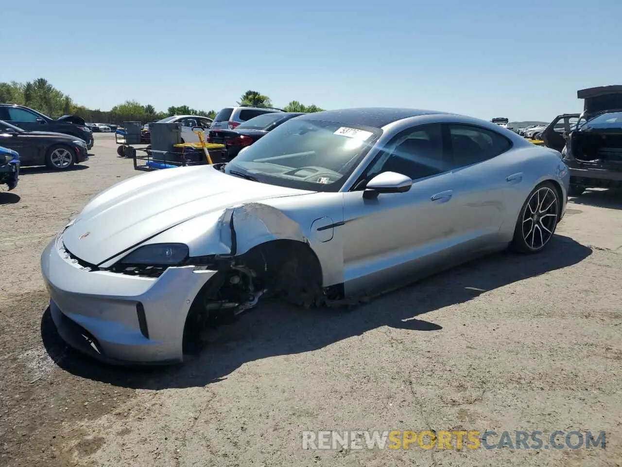 1 Photograph of a damaged car WP0AA2Y11SSA09777 PORSCHE TAYCAN 2025