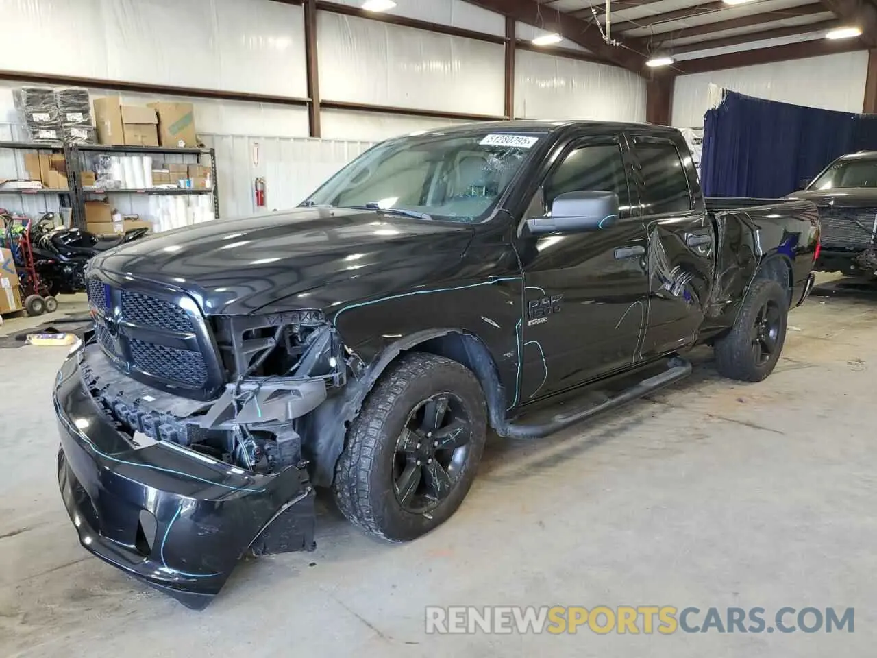 1 Photograph of a damaged car 1C6RR7FG9KS543985 RAM 1500 2019
