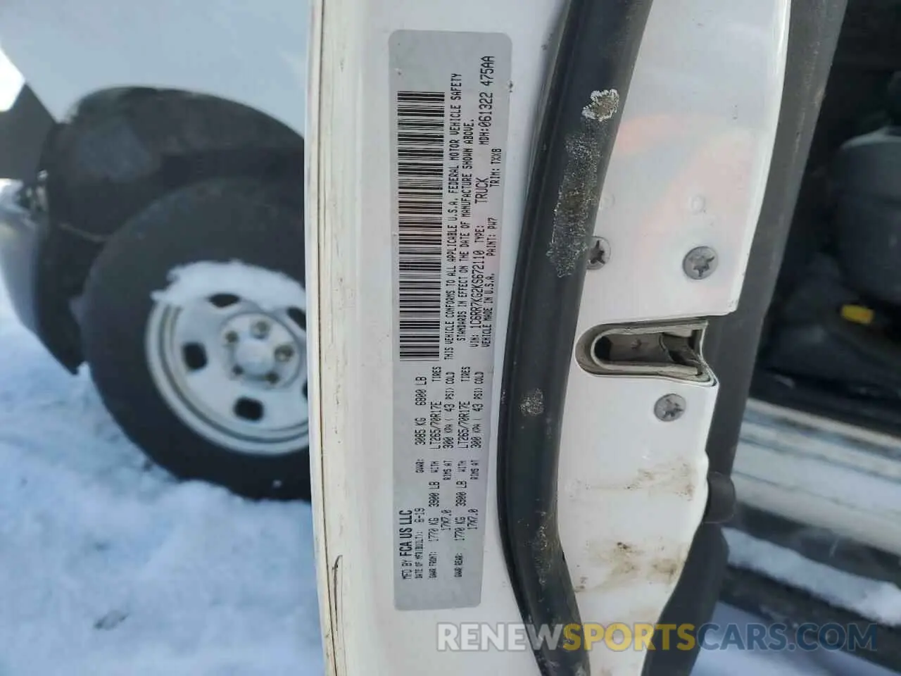 12 Photograph of a damaged car 1C6RR7KG2KS672110 RAM 1500 2019