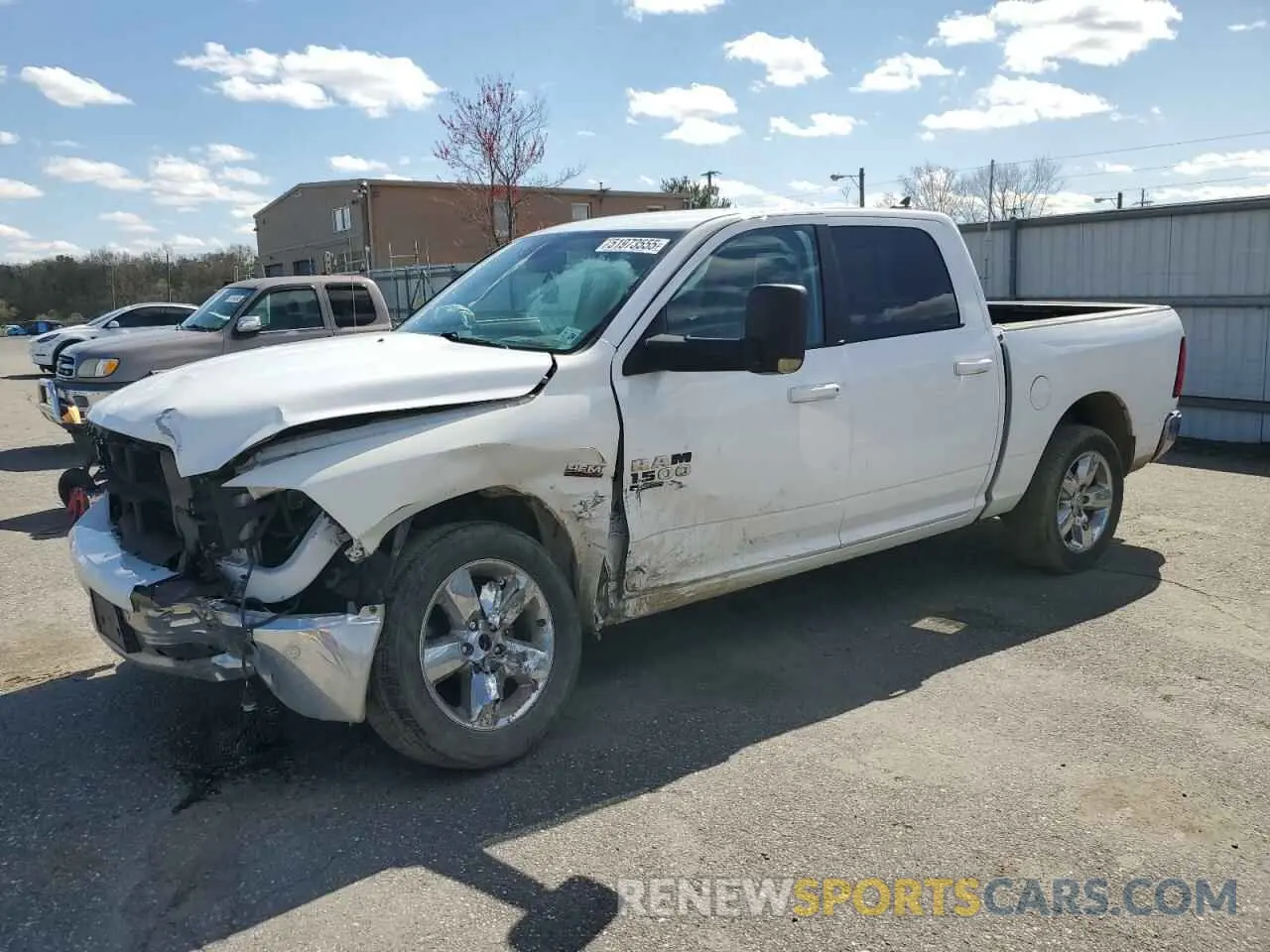 1 Photograph of a damaged car 1C6RR7LT9KS534625 RAM 1500 2019