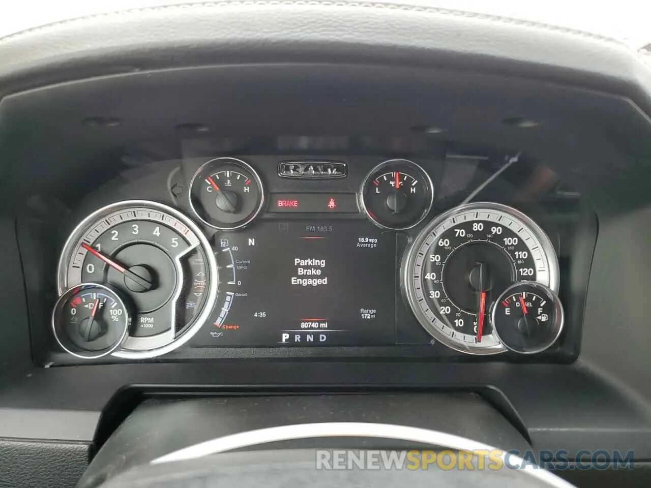 9 Photograph of a damaged car 1C6RR7NM6KS750163 RAM 1500 2019