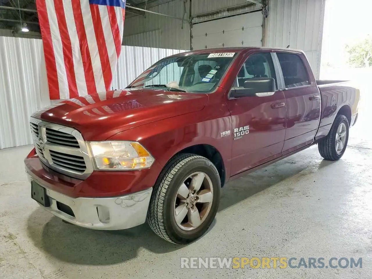 1 Photograph of a damaged car 1C6RR7TT2KS714206 RAM 1500 2019