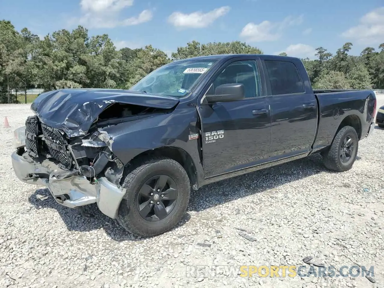 1 Photograph of a damaged car 1C6RR7TT8KS654738 RAM 1500 2019