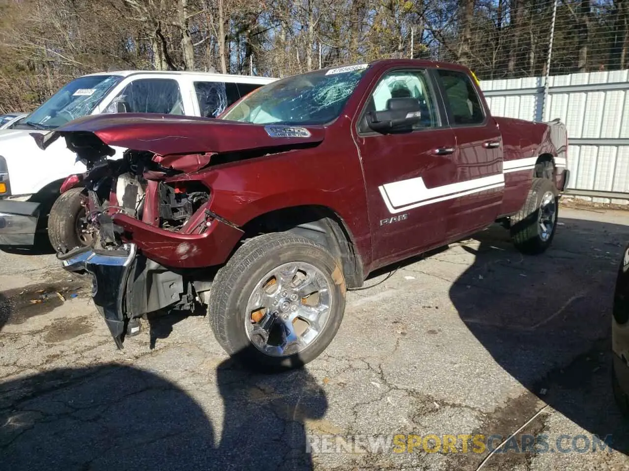 1 Photograph of a damaged car 1C6RREBT1KN902719 RAM 1500 2019