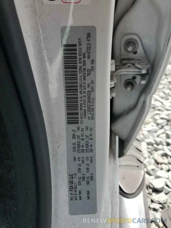 12 Фотография поврежденного автомобиля 1C6RREBT3KN905220 RAM 1500 2019
