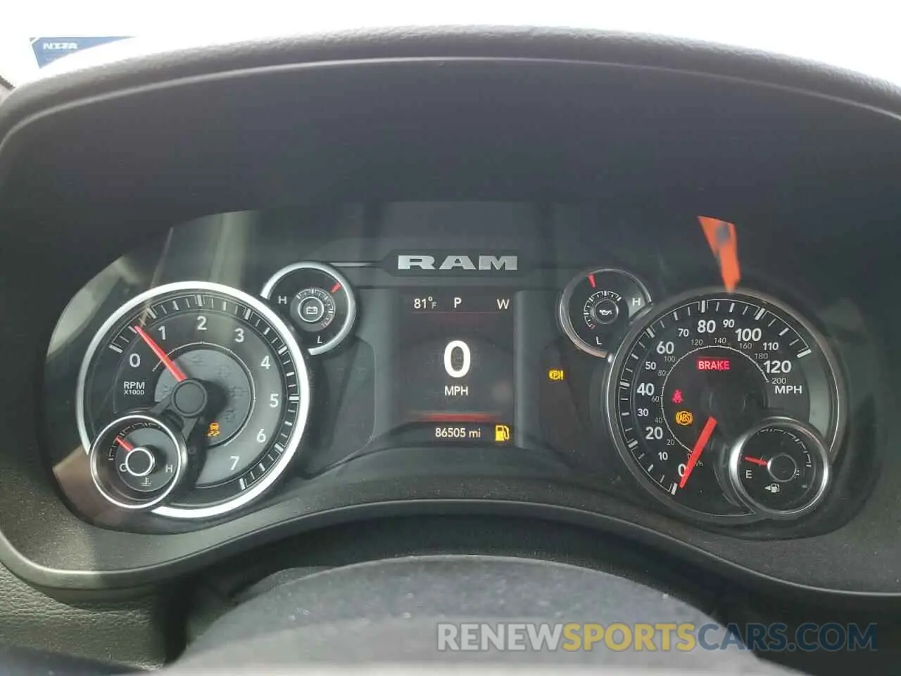 9 Photograph of a damaged car 1C6RREBT8KN747408 RAM 1500 2019