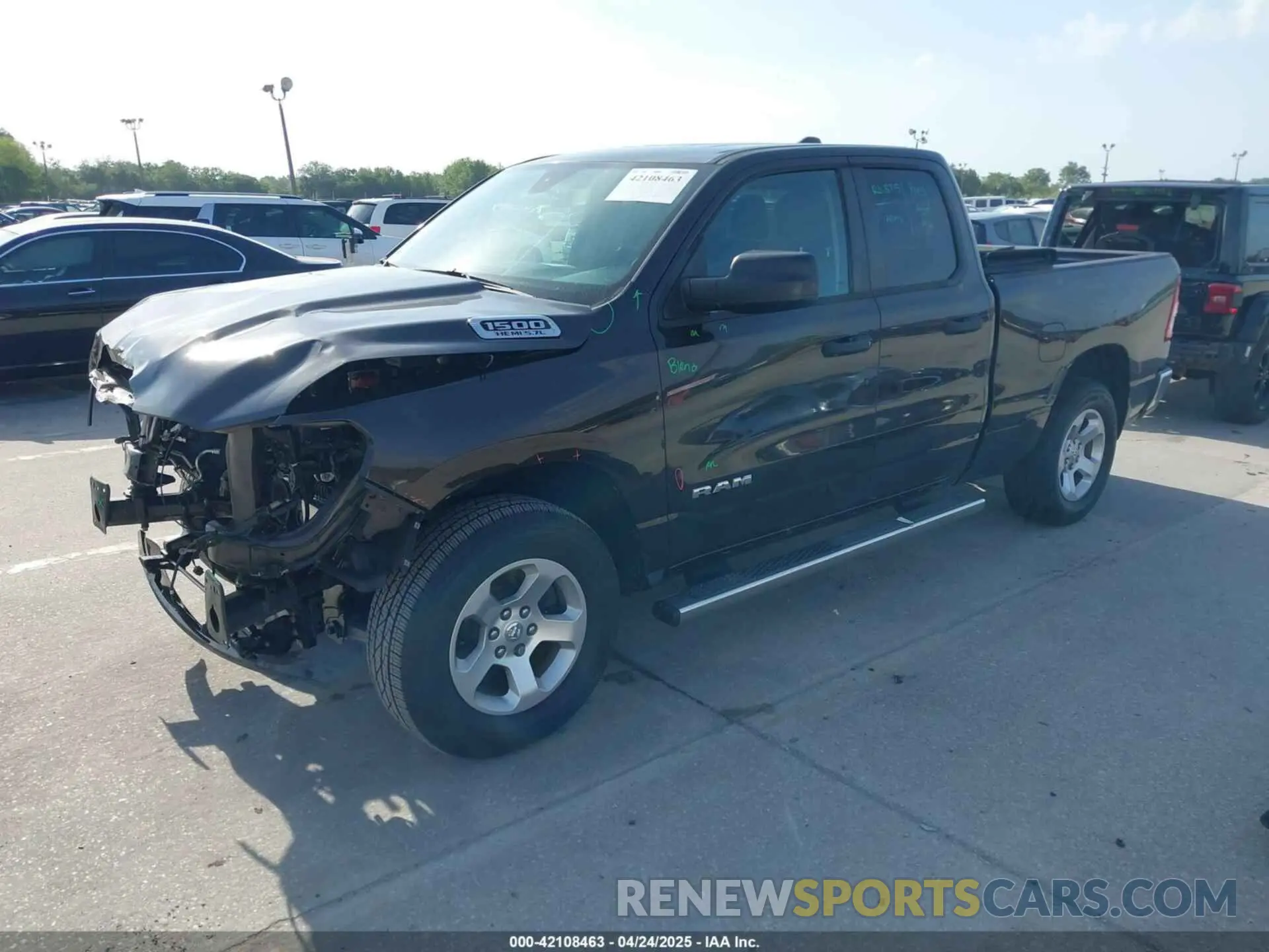 2 Photograph of a damaged car 1C6RRECT2KN614786 RAM 1500 2019