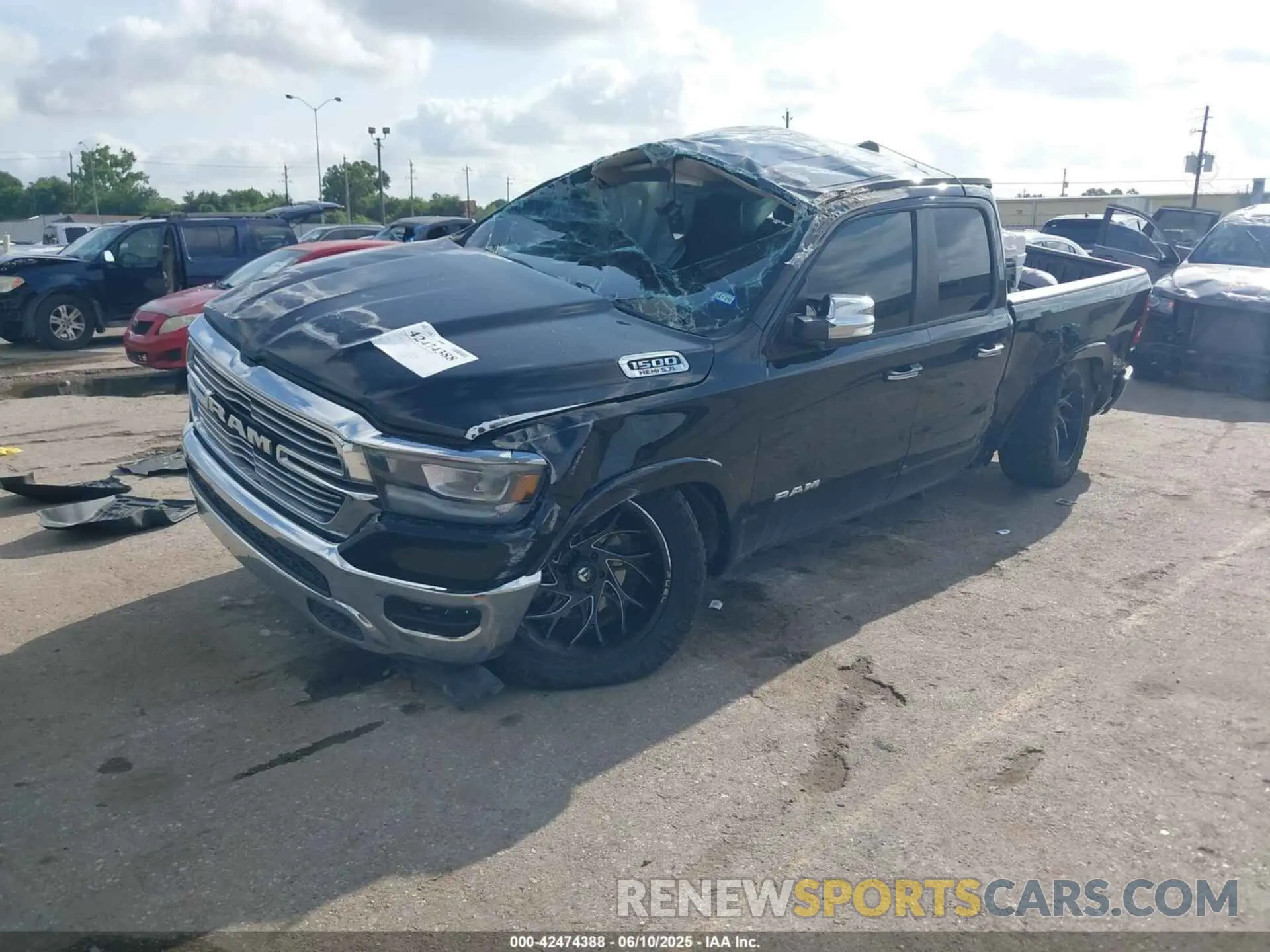 2 Photograph of a damaged car 1C6RREDT7KN860280 RAM 1500 2019
