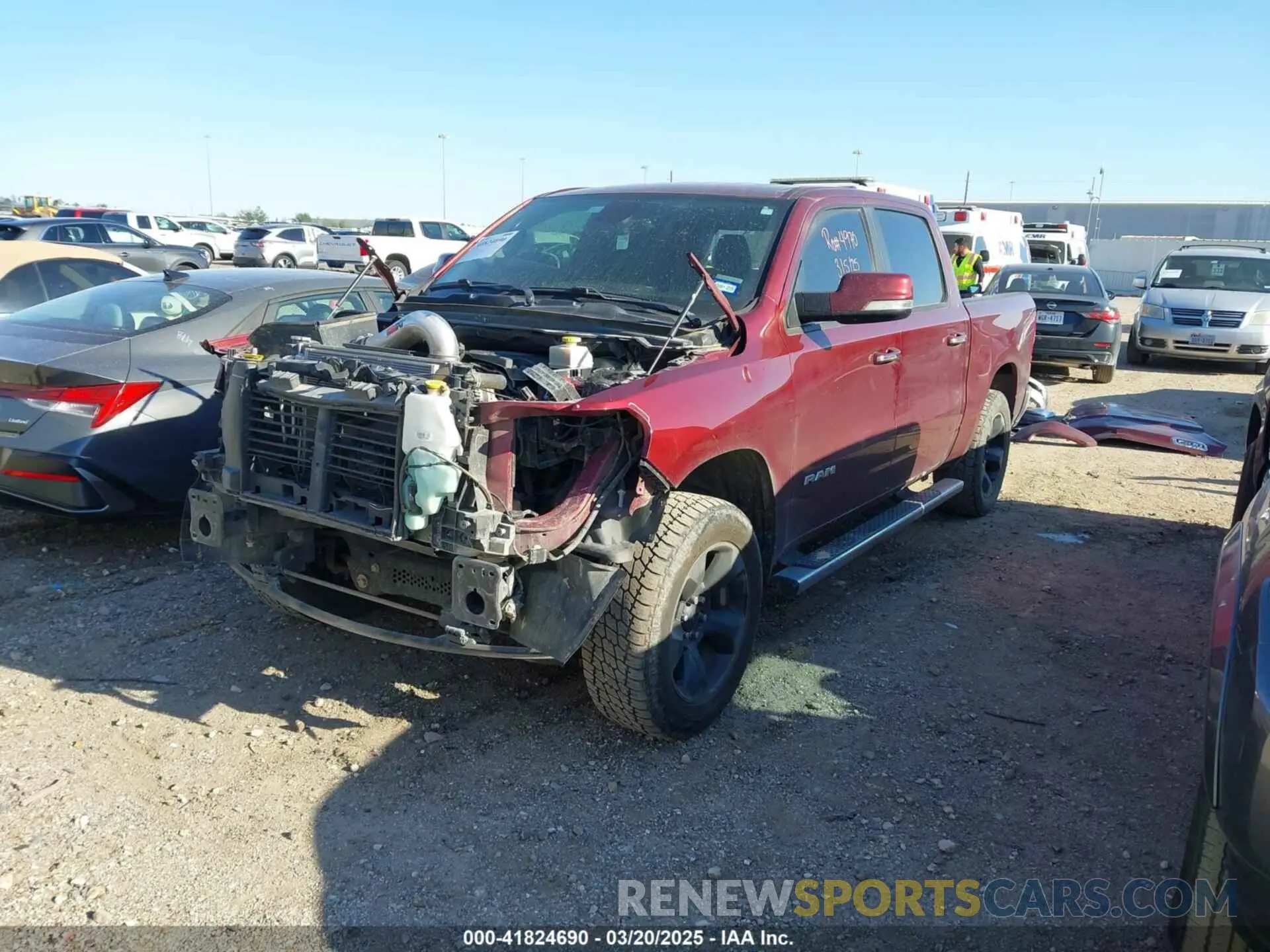 2 Фотография поврежденного автомобиля 1C6RREFT7KN828779 RAM 1500 2019