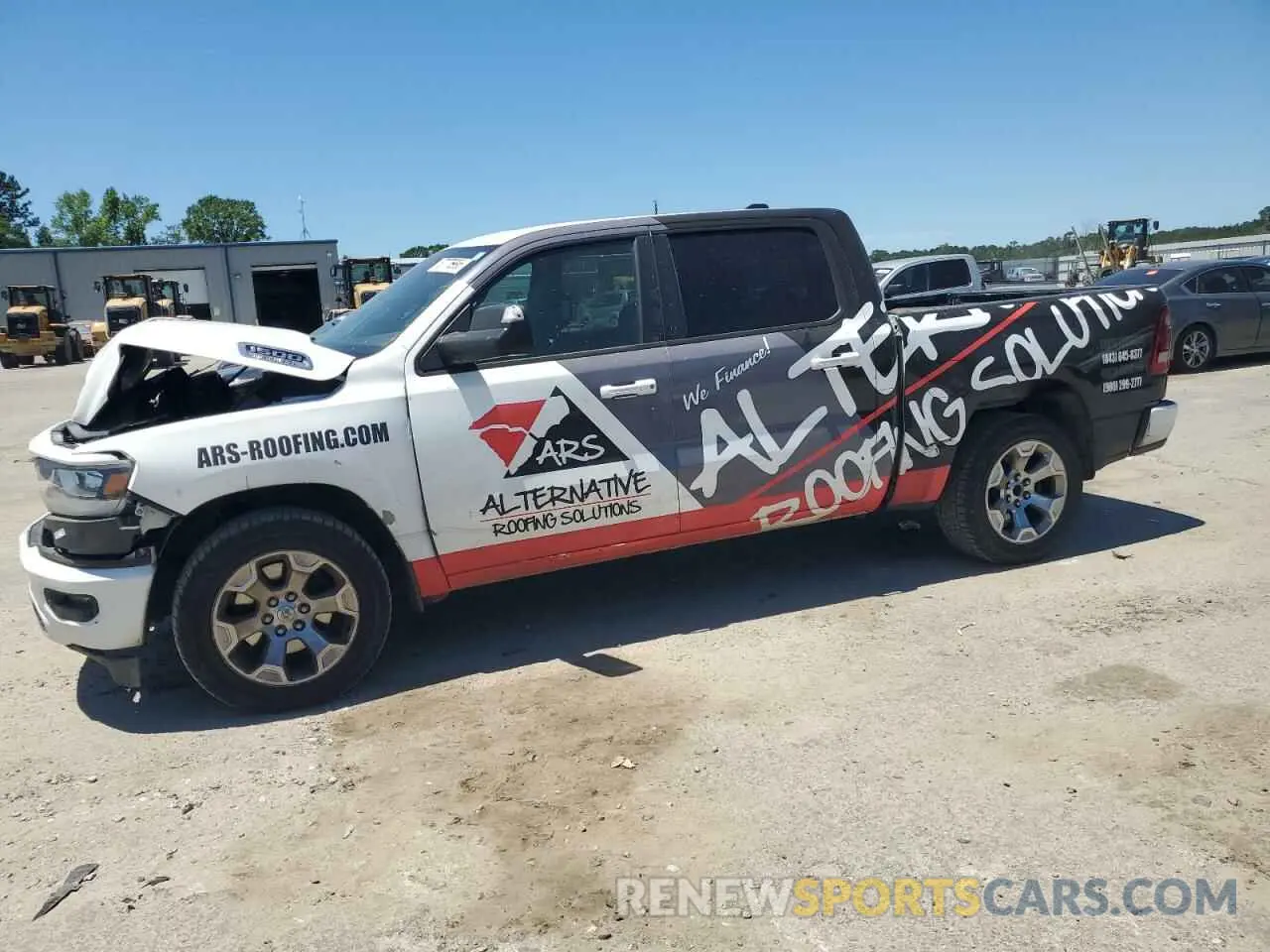 1 Photograph of a damaged car 1C6RREFT9KN558180 RAM 1500 2019