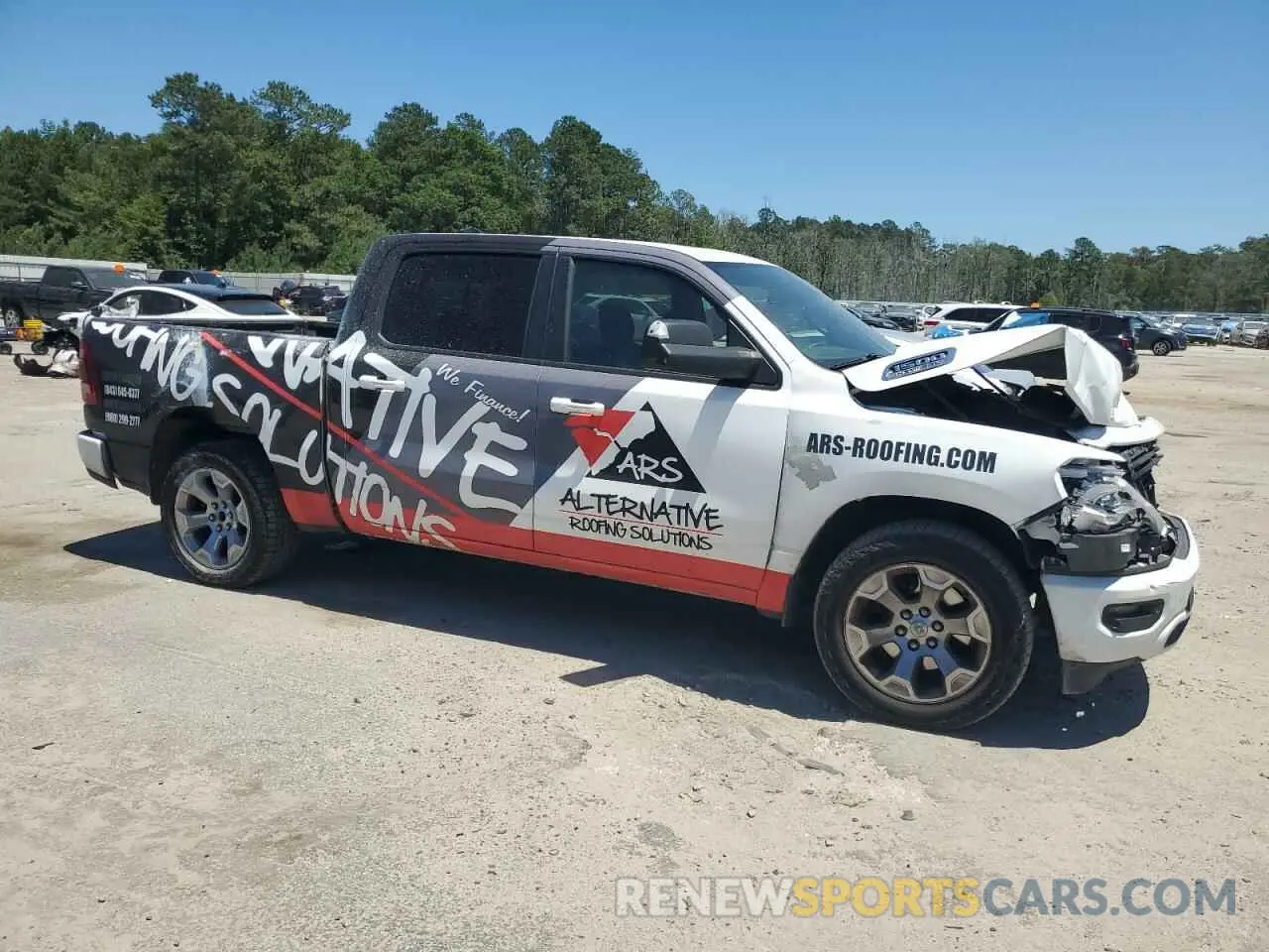4 Photograph of a damaged car 1C6RREFT9KN558180 RAM 1500 2019