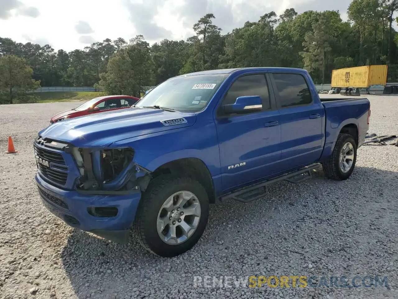 1 Photograph of a damaged car 1C6RREFT9KN616420 RAM 1500 2019