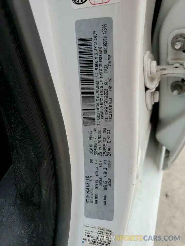 12 Photograph of a damaged car 1C6RREMT6KN683530 RAM 1500 2019