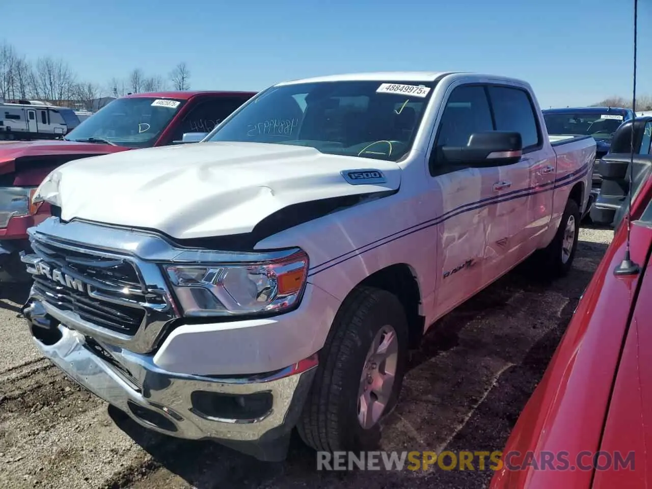 1 Photograph of a damaged car 1C6RRFFG1KN920091 RAM 1500 2019