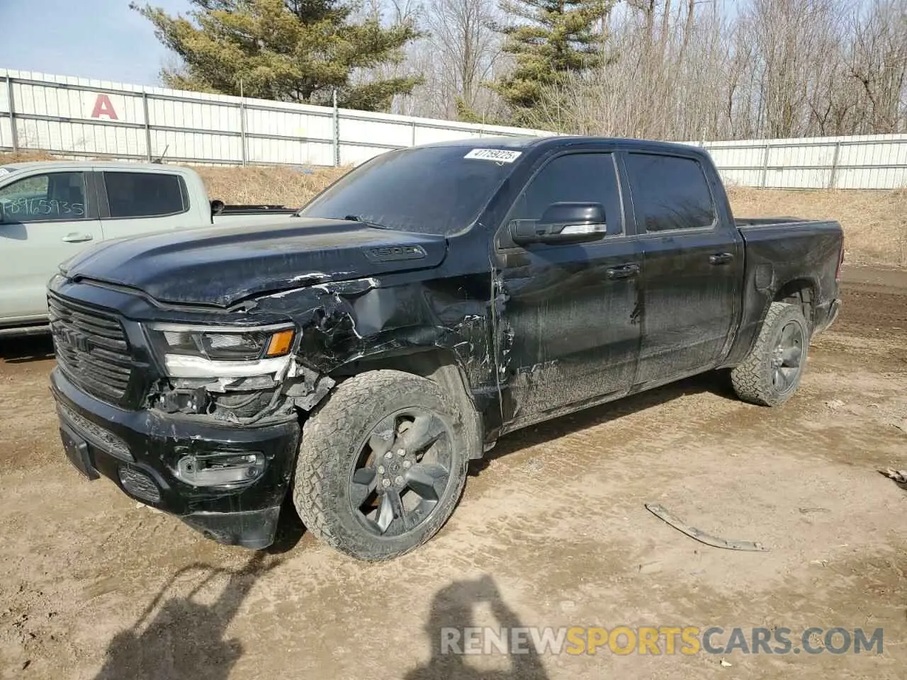 1 Photograph of a damaged car 1C6RRFFG8KN730532 RAM 1500 2019