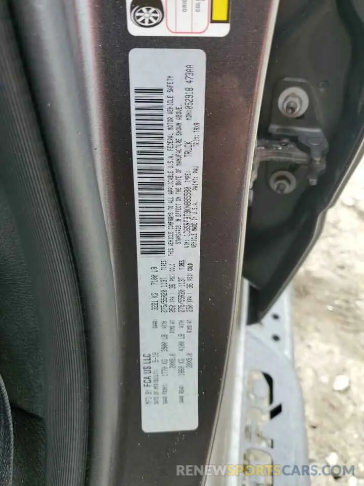12 Photograph of a damaged car 1C6SRFBT9KN885580 RAM 1500 2019