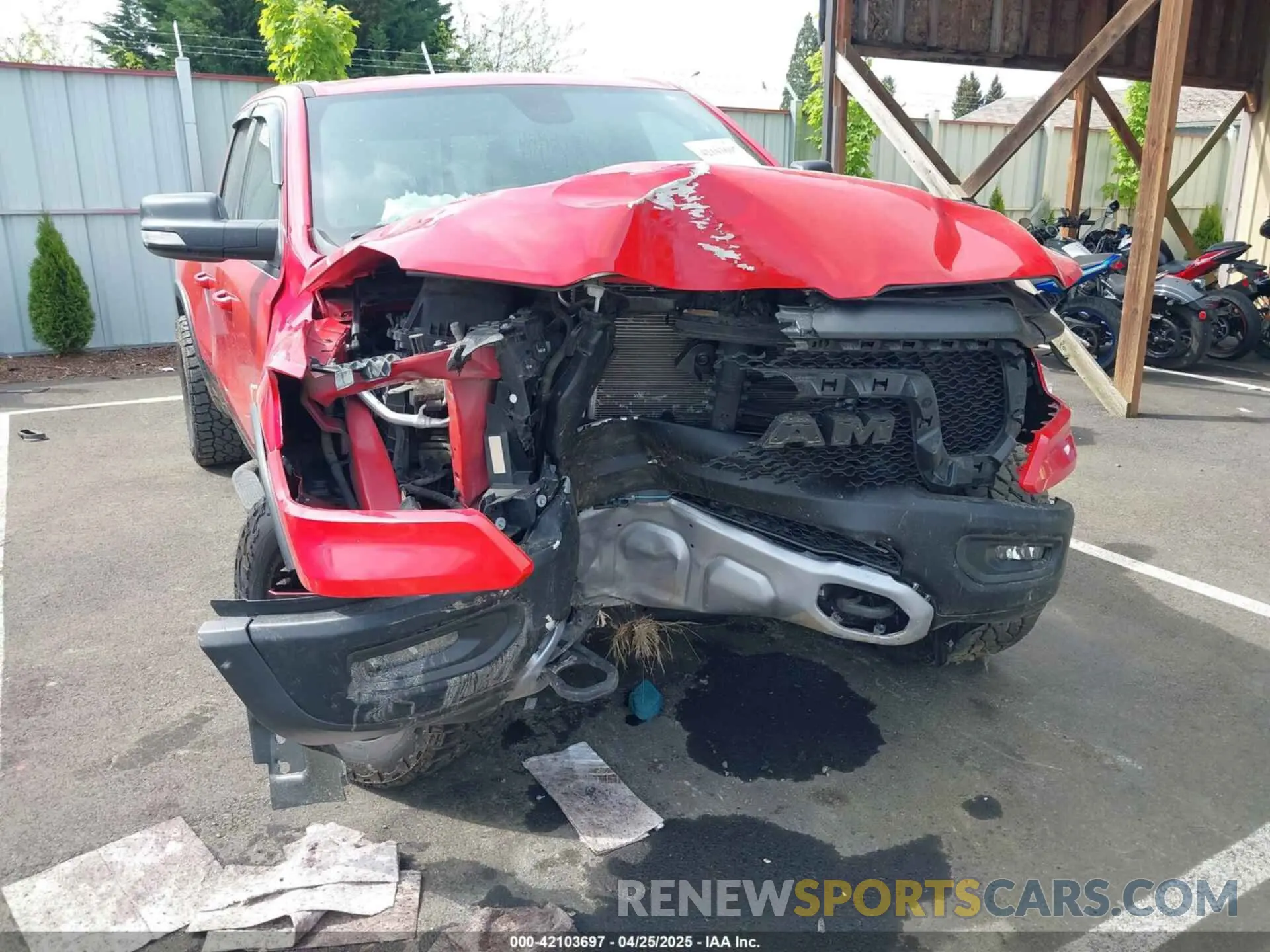 6 Photograph of a damaged car 1C6SRFET2KN599078 RAM 1500 2019