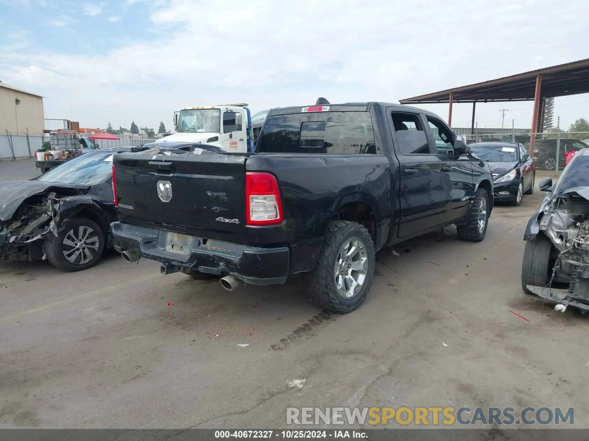 4 Фотография поврежденного автомобиля 1C6SRFFT0KN804461 RAM 1500 2019
