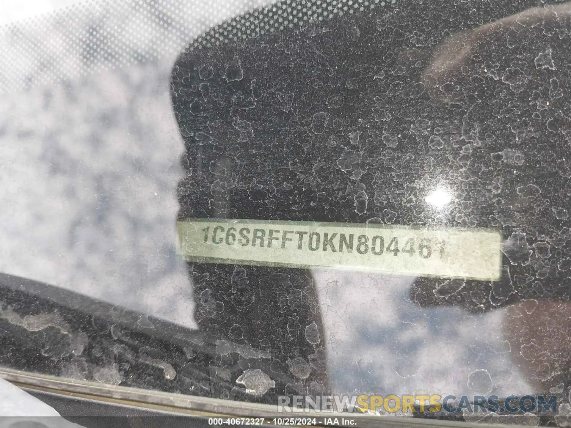 9 Фотография поврежденного автомобиля 1C6SRFFT0KN804461 RAM 1500 2019