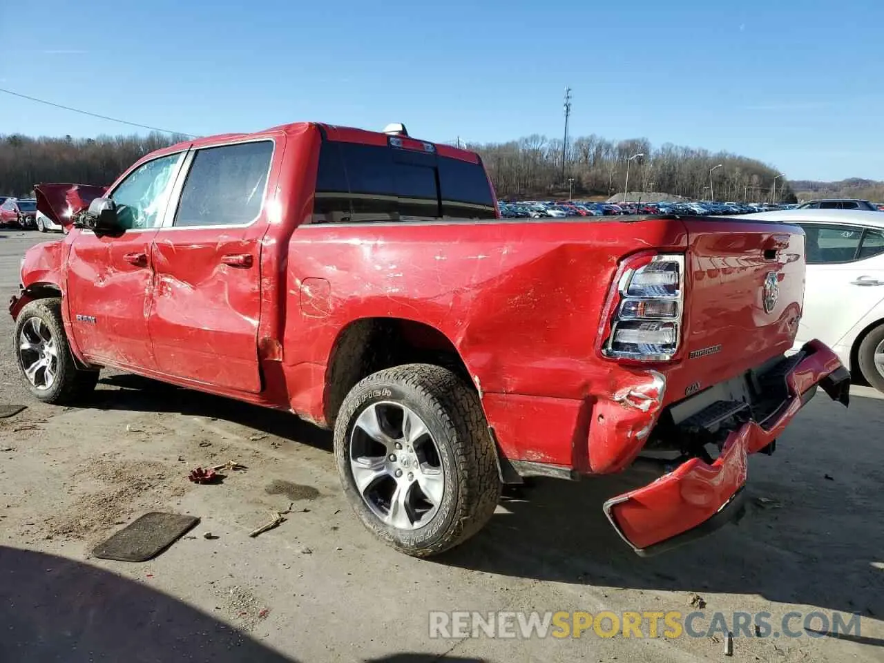 2 Photograph of a damaged car 1C6SRFFT5KN614090 RAM 1500 2019