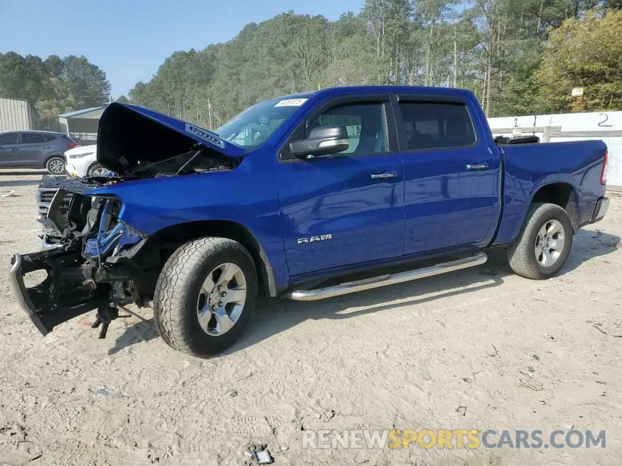 1 Photograph of a damaged car 1C6SRFFT7KN663257 RAM 1500 2019