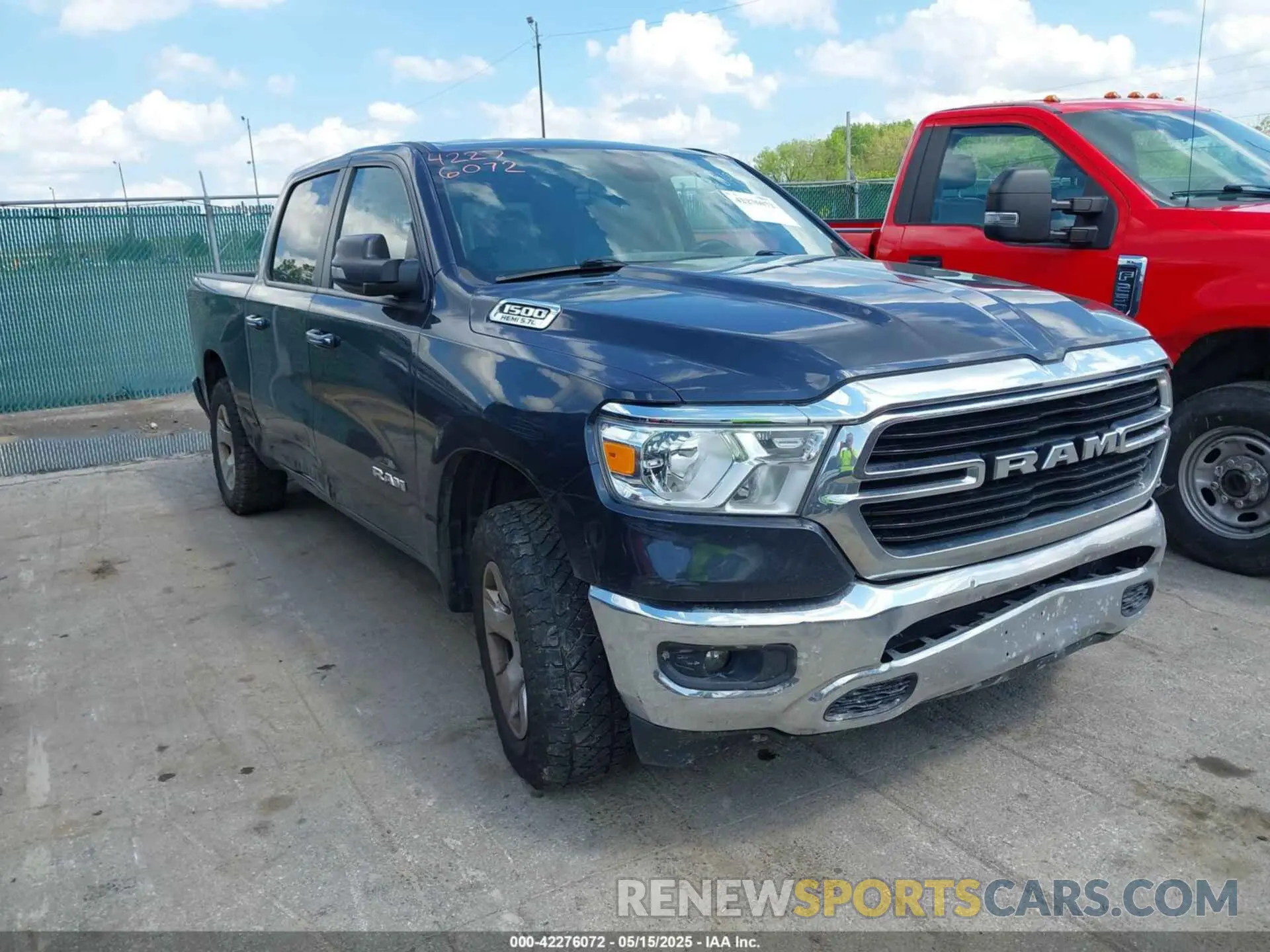 1 Photograph of a damaged car 1C6SRFFT7KN720010 RAM 1500 2019