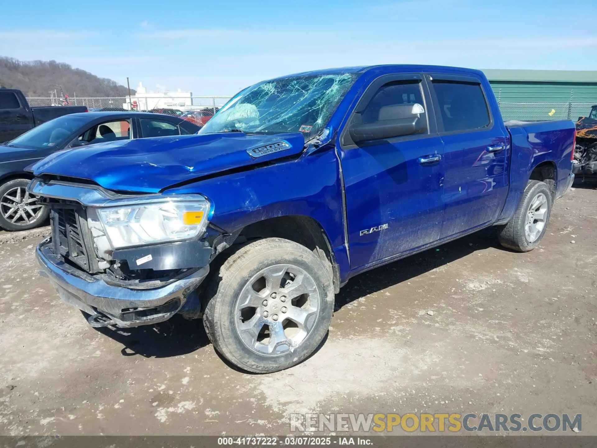 2 Photograph of a damaged car 1C6SRFFT7KN789375 RAM 1500 2019