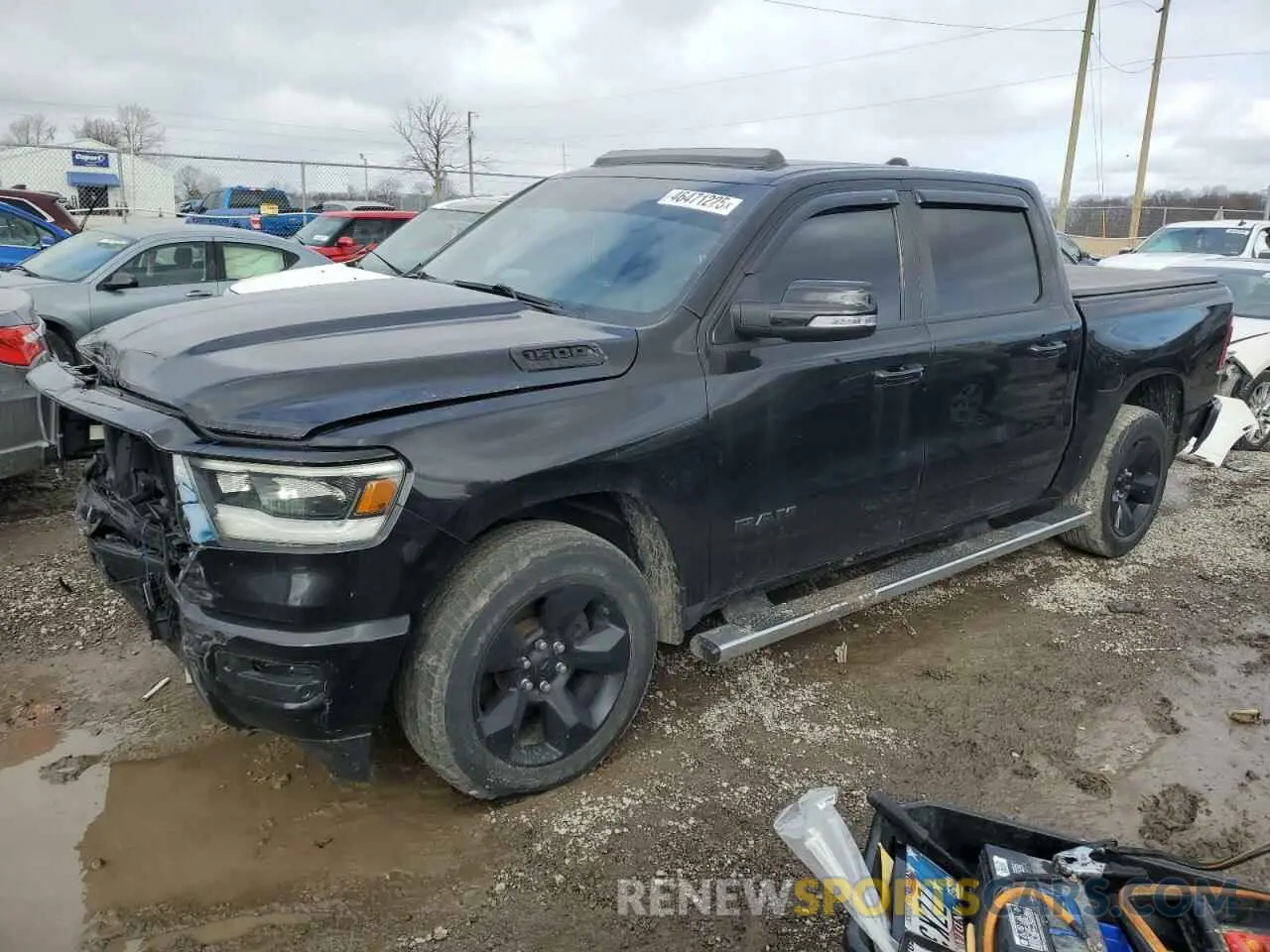 1 Photograph of a damaged car 1C6SRFFT8KN710666 RAM 1500 2019