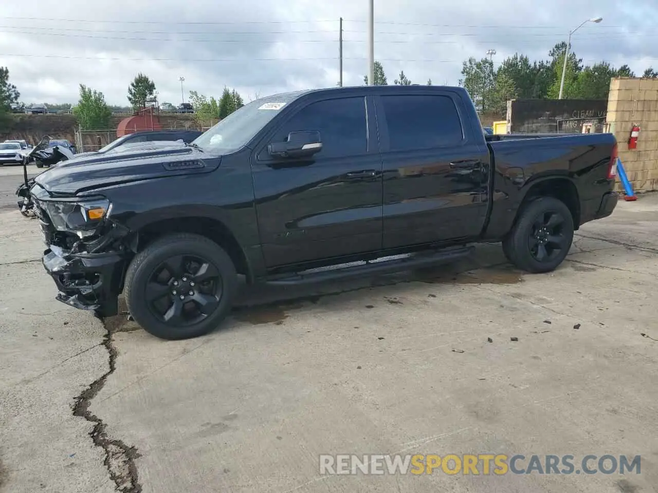 1 Photograph of a damaged car 1C6SRFFTXKN709454 RAM 1500 2019